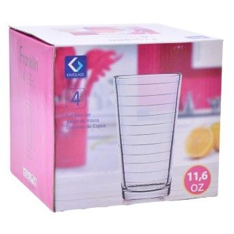 COPO VIDRO 330ML FRANKLIN CJ4UN