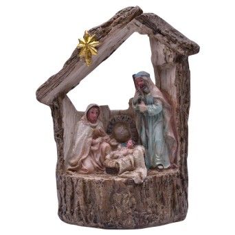PRESEPIO C/ LUZ NATAL 14CM