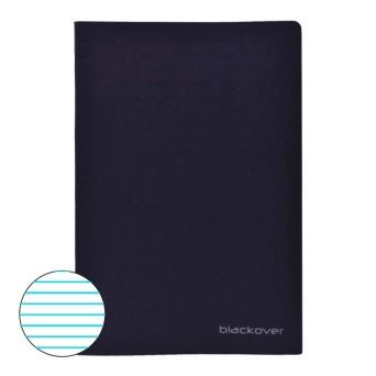 CADERNO A5 CAPA PRETA PAUT.