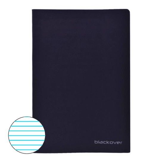 CADERNO A5 CAPA PRETA PAUT.