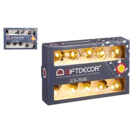 FITA DE LED 10 LAMPADA TRANSP C/CAIXA