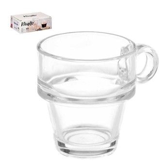CHAVENA DE CAFE EMPILHAVEL 90ML CX6UN