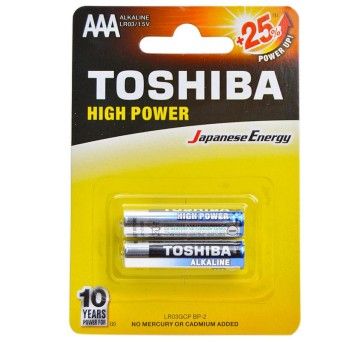 PILHAS TOSHIBA LR03 ALCALINA 2UN