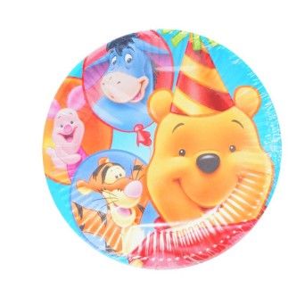 PRATO PAPEL WINNIE 20CM 10UNI