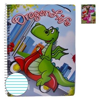 CADERNO ESPIRAL A5 80F PAUT DRAGON LIFE