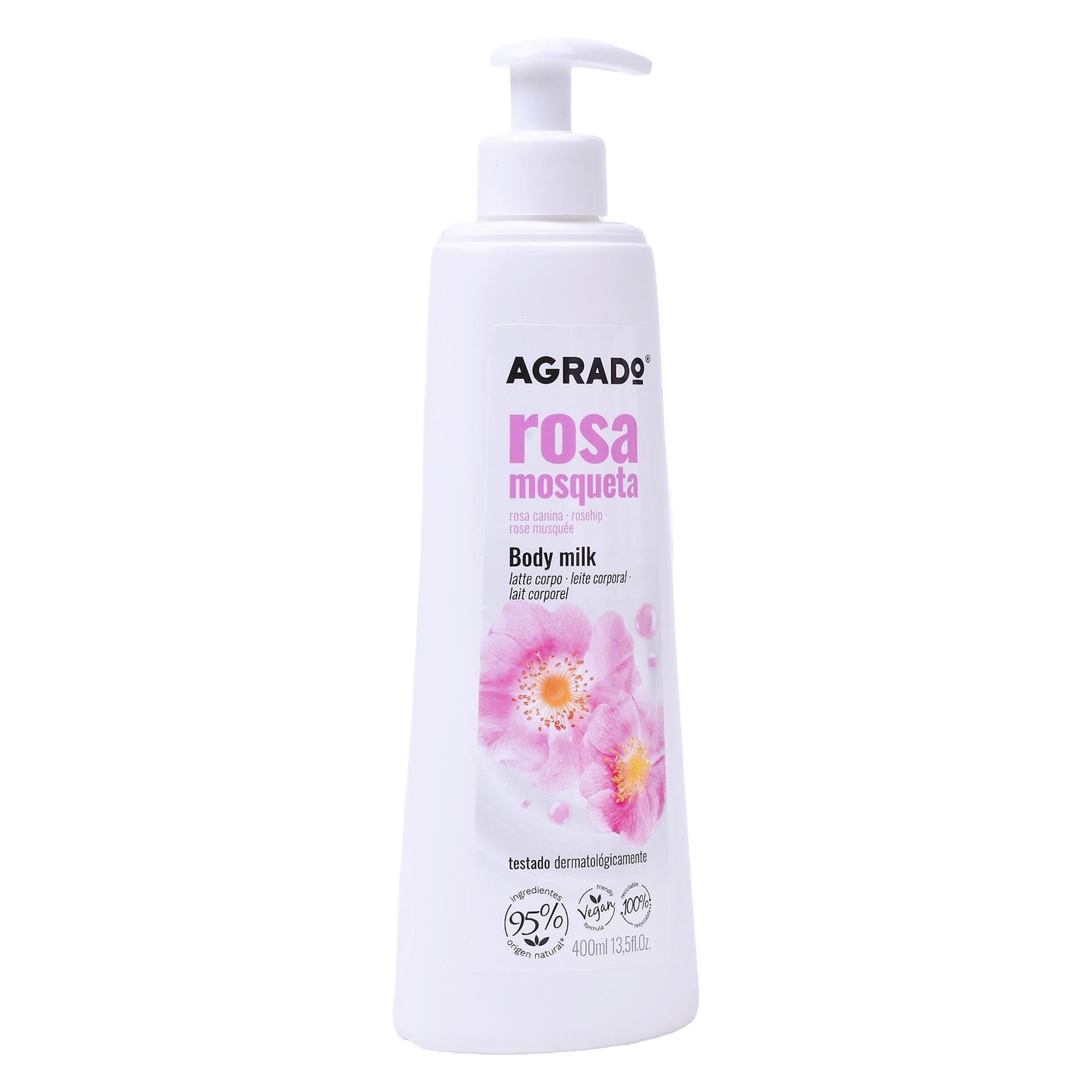 BODY MILK AGRADO ROSA MOSQ. 400ML BODY MILK AGRADO ROSA MOSQ. 400ML