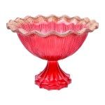 TAÇA VIDRO C/PE VRM C/DRD 30CM TAÇA VIDRO C/PE VRM C/DRD 30CM