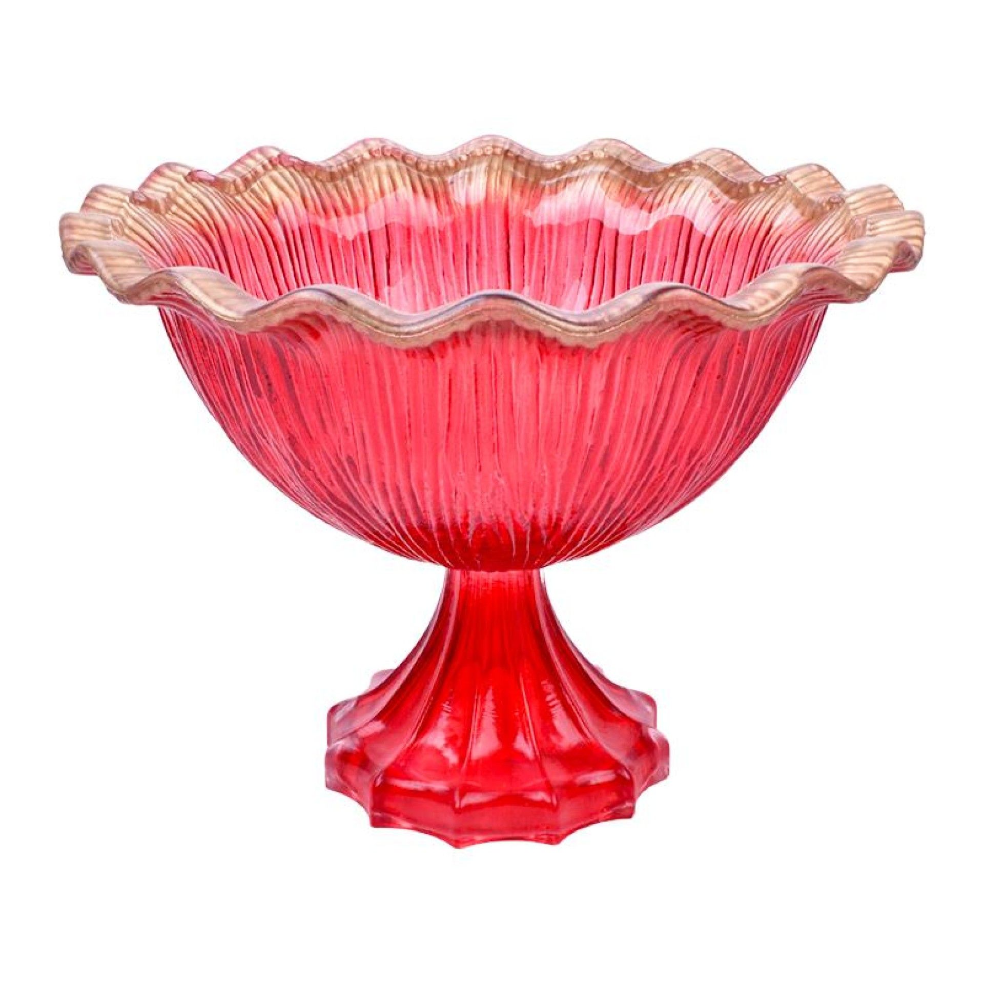 TAÇA VIDRO C/PE VRM C/DRD 30CM TAÇA VIDRO C/PE VRM C/DRD 30CM