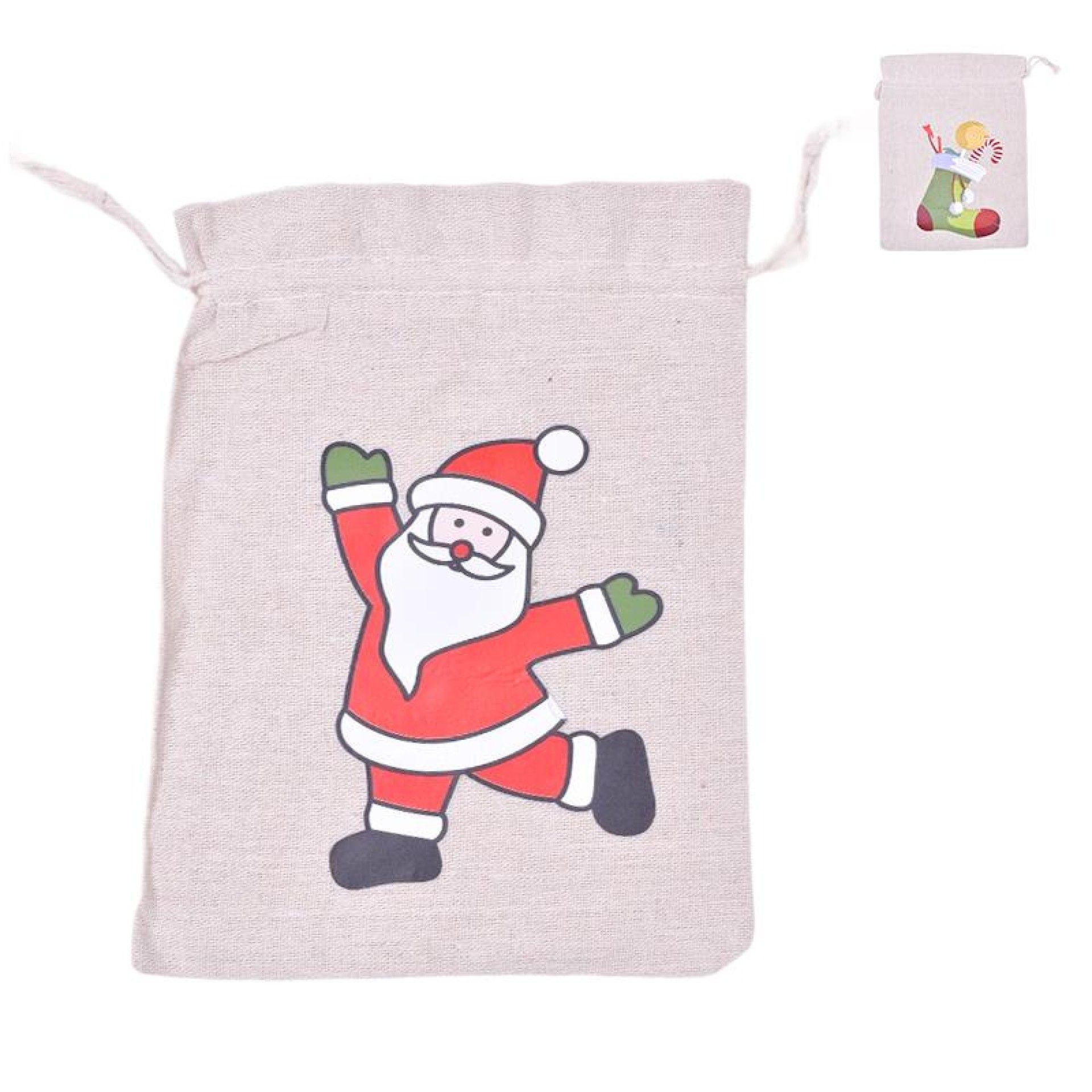 SACO NATAL JUTA 17X22CM SACO NATAL JUTA 17X22CM
