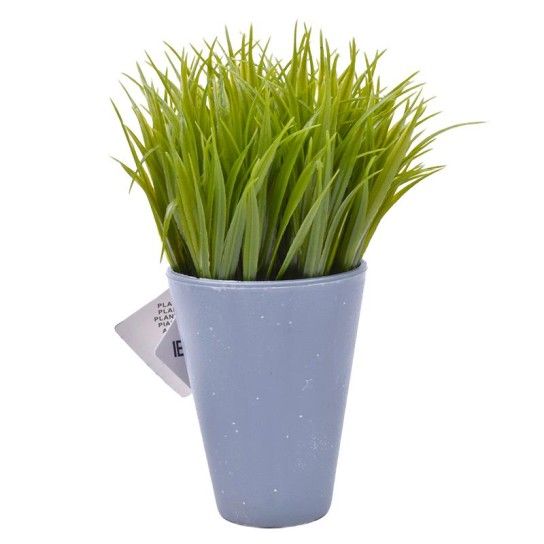 PLANTA PLASTICO VASO CINZA ESCURO PLANTA PLASTICO VASO CINZA ESCURO