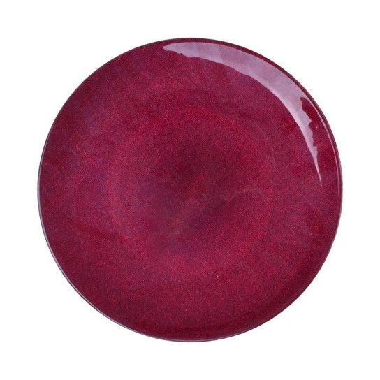 PRATO VIDRO VERMELHO 32CM PRATO VIDRO VERMELHO 32CM