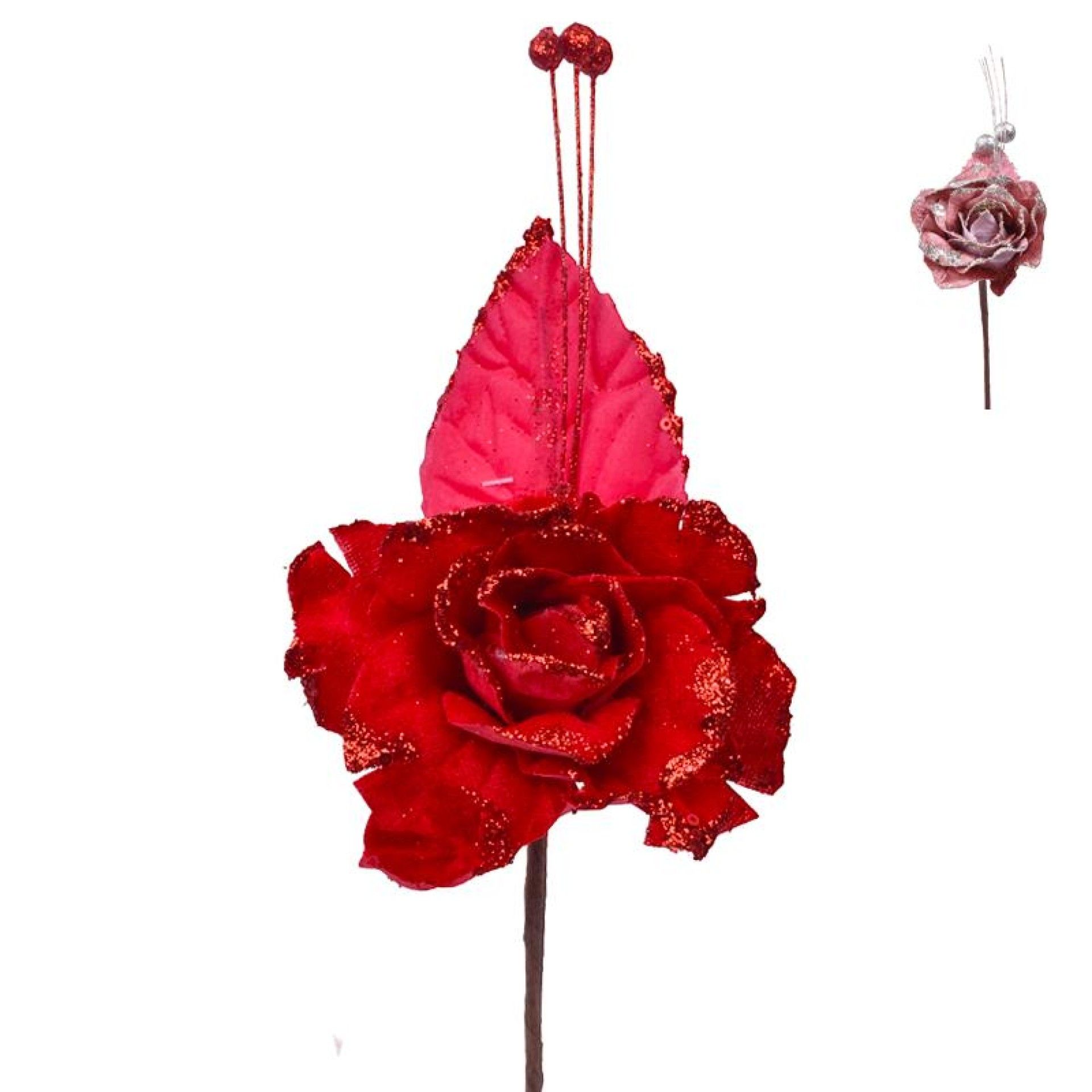 FLOR HASTE CURTA M.925015 VERM FLOR HASTE CURTA M.925015 VERM