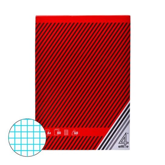 BLOCO PAPEL A4 80FLS QUAD.