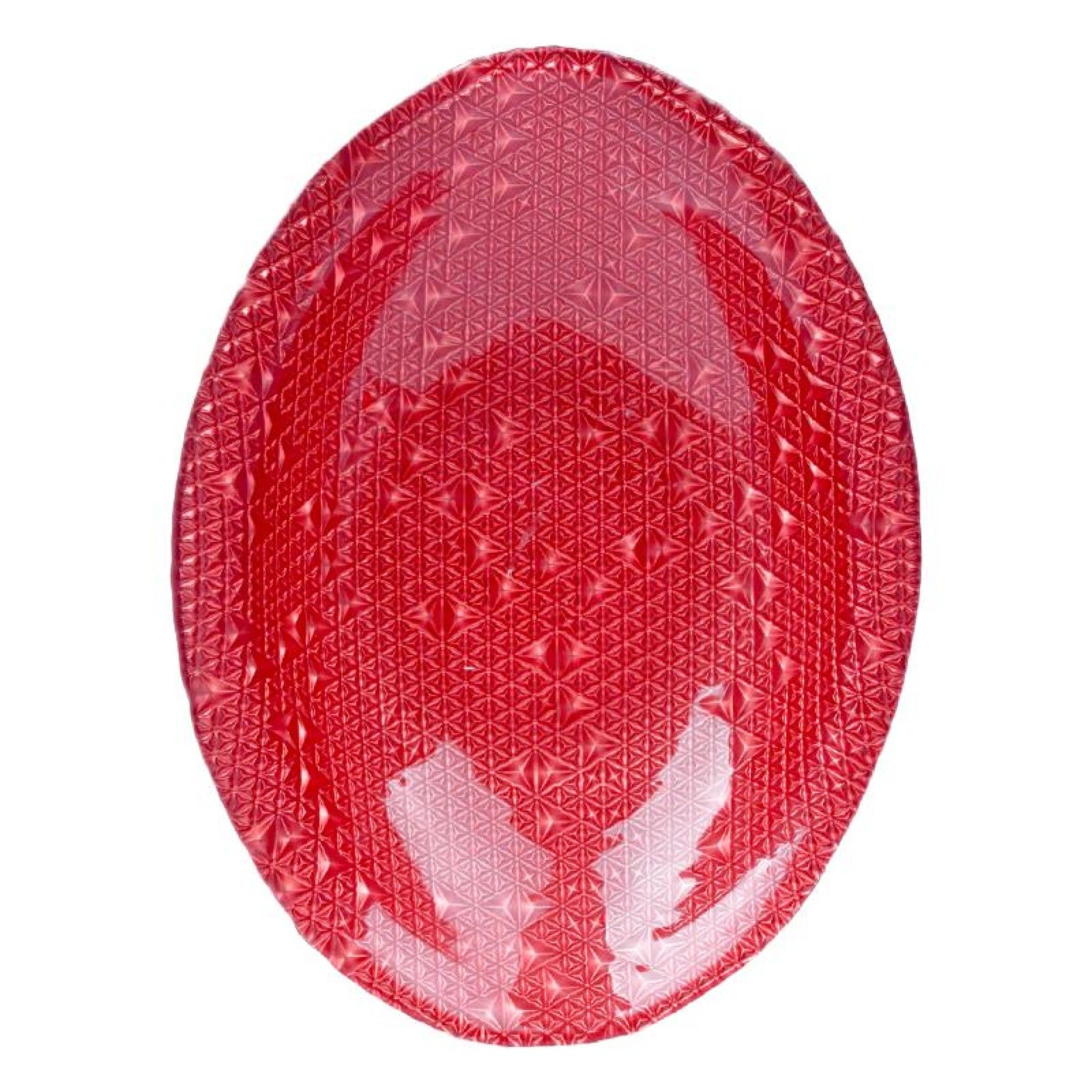 TACA VIDRO NATAL OVAL 30CM VRM TACA VIDRO NATAL OVAL 30CM VRM