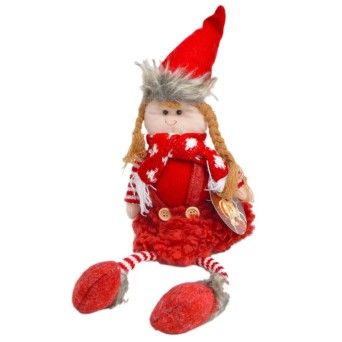 BONECO NATAL VERM. 45CM