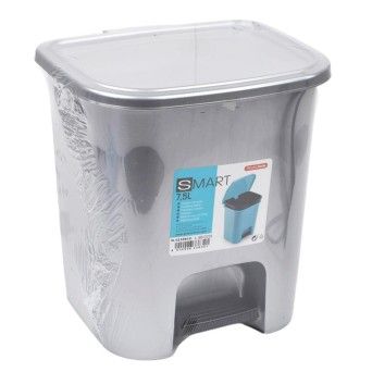 BALDE PLASTICO SMART C/PEDAL 7,5LT. CINZA