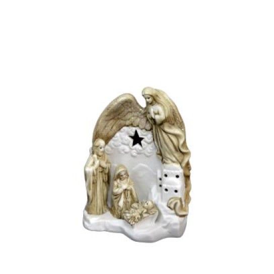 PRESEPIO PORC. C/ LUZ 15,5CM 5043871 LUNA