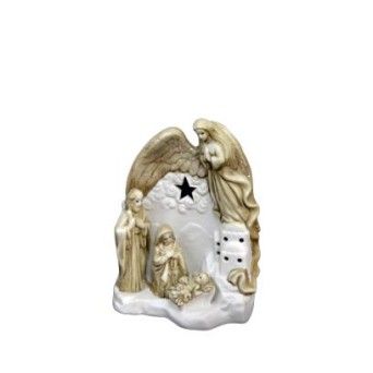 PRESEPIO PORC. C/ LUZ 15,5CM 5043871 LUNA