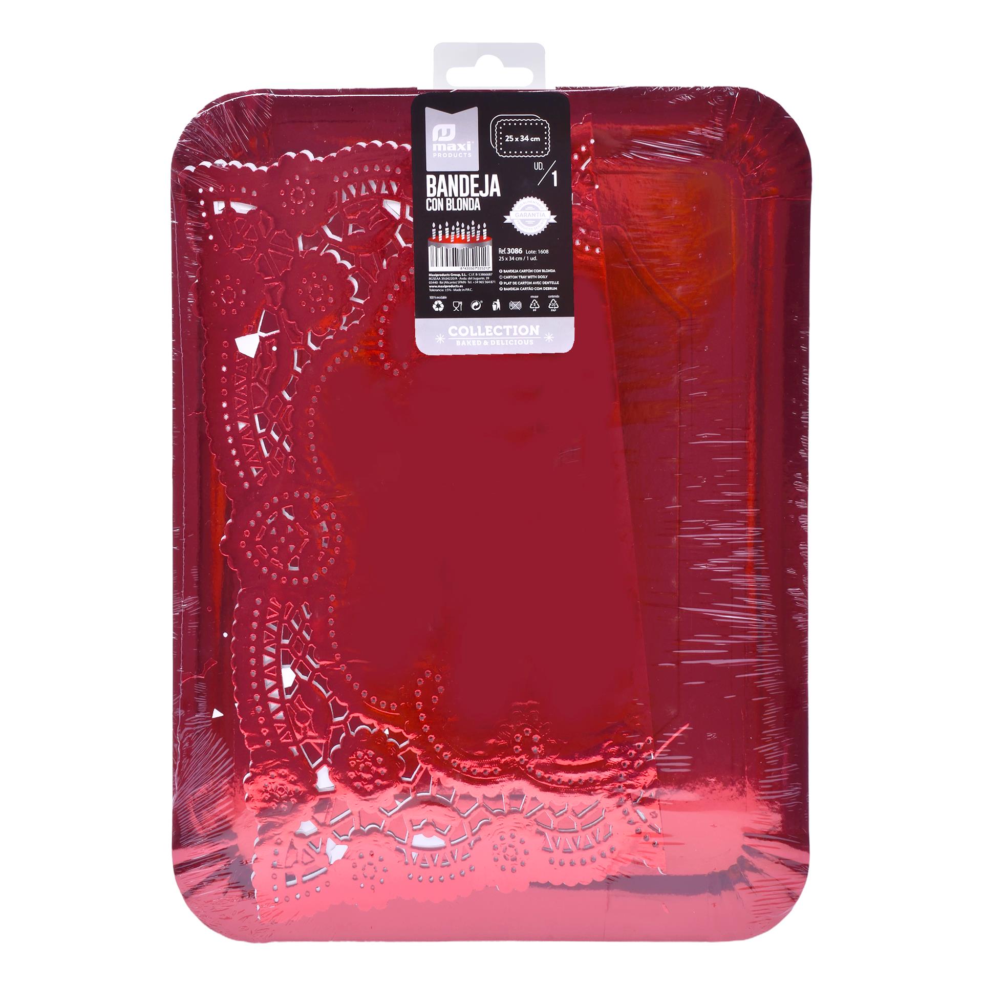 BANDEJA RECT VERM C/NAP 25X34CM 3086 CX72 BANDEJA RECT VERM C/NAP 25X34CM 3086 CX72