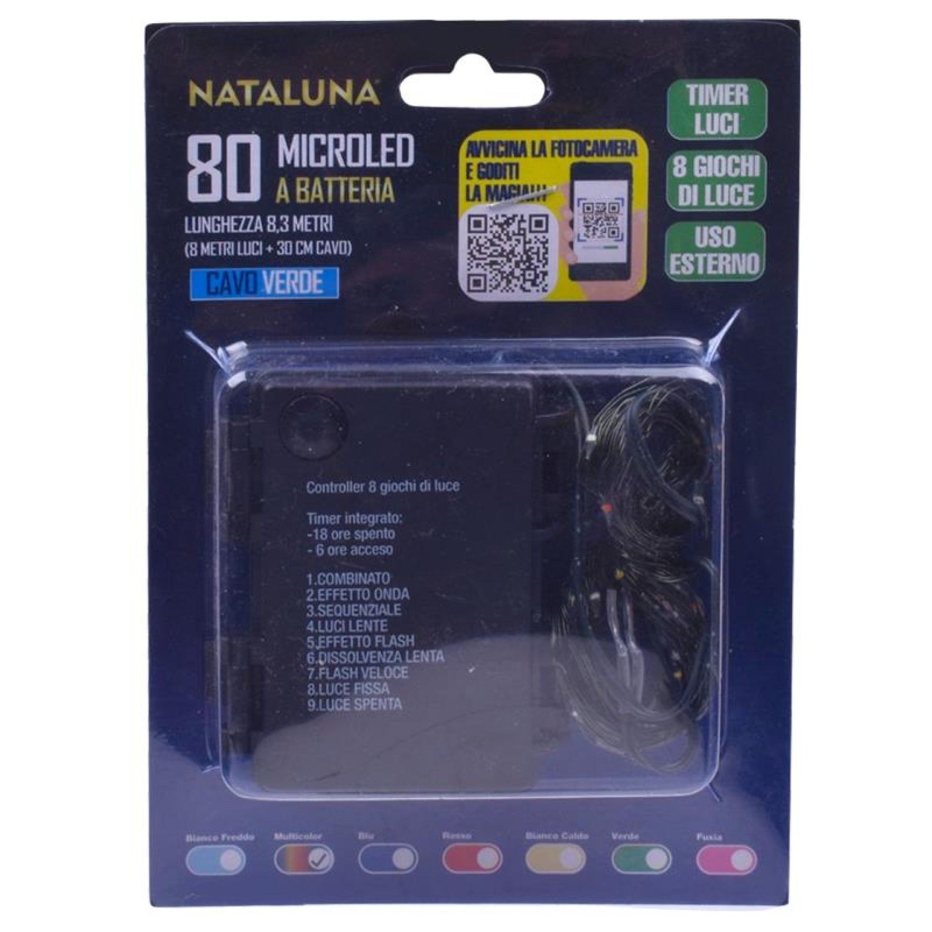 SERIE NATAL 80MICROLED 8,3MT TEMP.COR SERIE NATAL 80MICROLED 8,3MT TEMP.COR