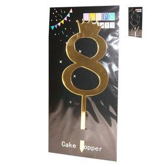 DEC. BOLO N. 8 18,5 CM 1558-670-08 CX720
