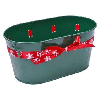 CESTO NATAL C/ LACO METAL VERDE