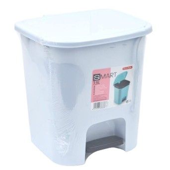 BALDE PLASTICO SMART C/PEDAL 7,5LT.BRANCO