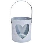 PORTA VELAS METAL 14CM CINZ PORTA VELAS METAL 14CM CINZ