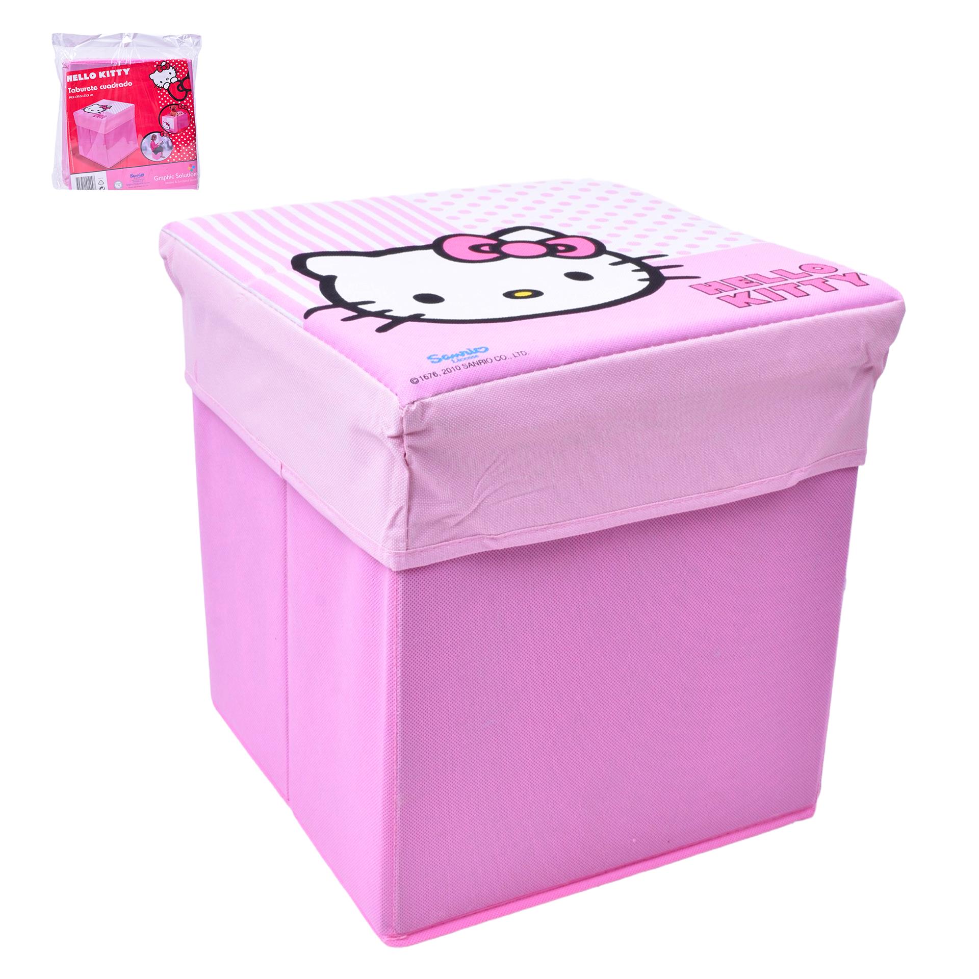 CAIXA ARRUMAÇAO HELLO KITTY 30.5X30.5X31.5 CAIXA ARRUMAÇAO HELLO KITTY 30.5X30.5X31.5