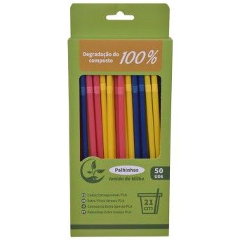PALHINHAS AMIDO MILHO 21CM 50UN