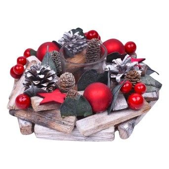 PORTA VELAS NATAL 2300-522-A CX48