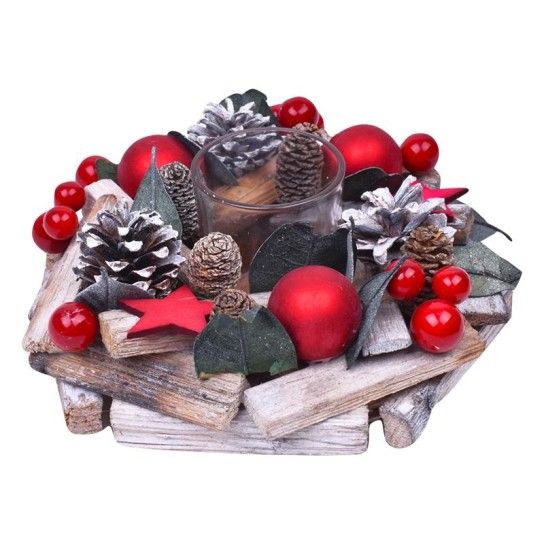 PORTA VELAS NATAL 2300-522-A CX48