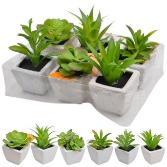 VASO C/PLANTA ARTIFICIAL 2438-101 CX72