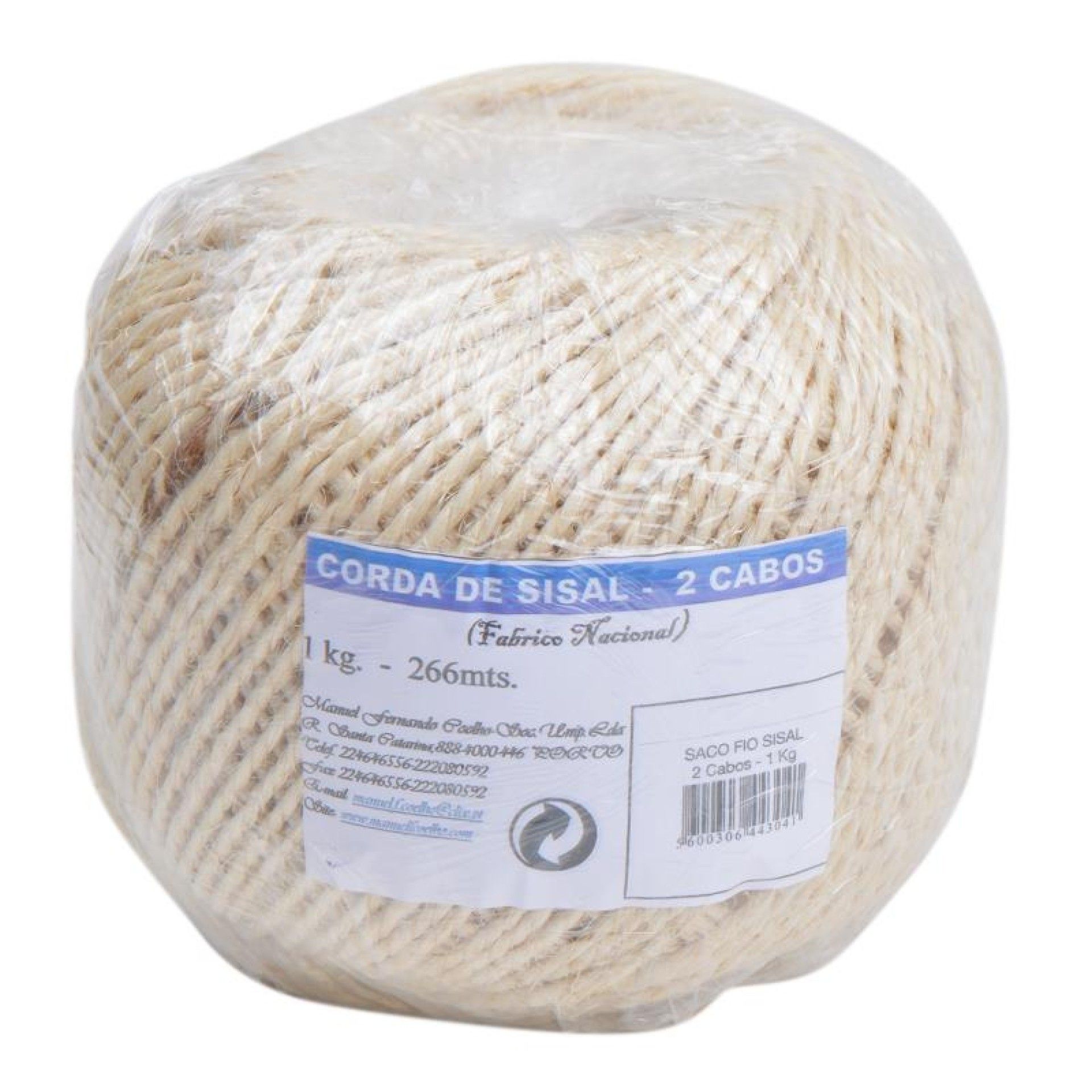 CORDA SISAL 2 CABOS 1KG CORDA SISAL 2 CABOS 1KG