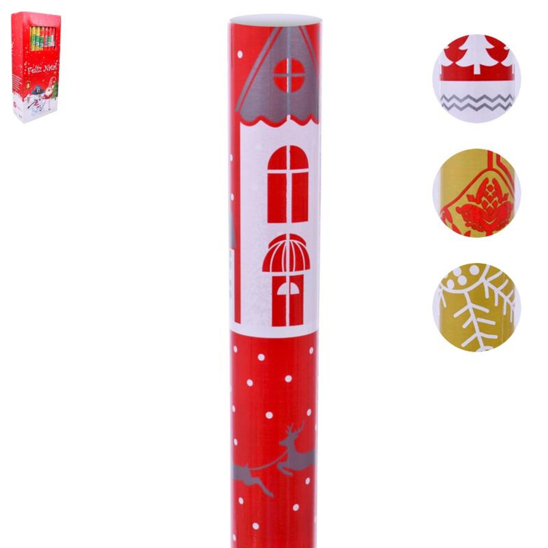 PAPEL FANTASIA NATAL 70CMx600CM PAPEL FANTASIA NATAL 70CMx600CM