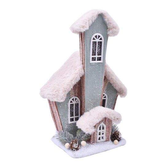 CASA DECORATIVA C/ LUZ 35 CM