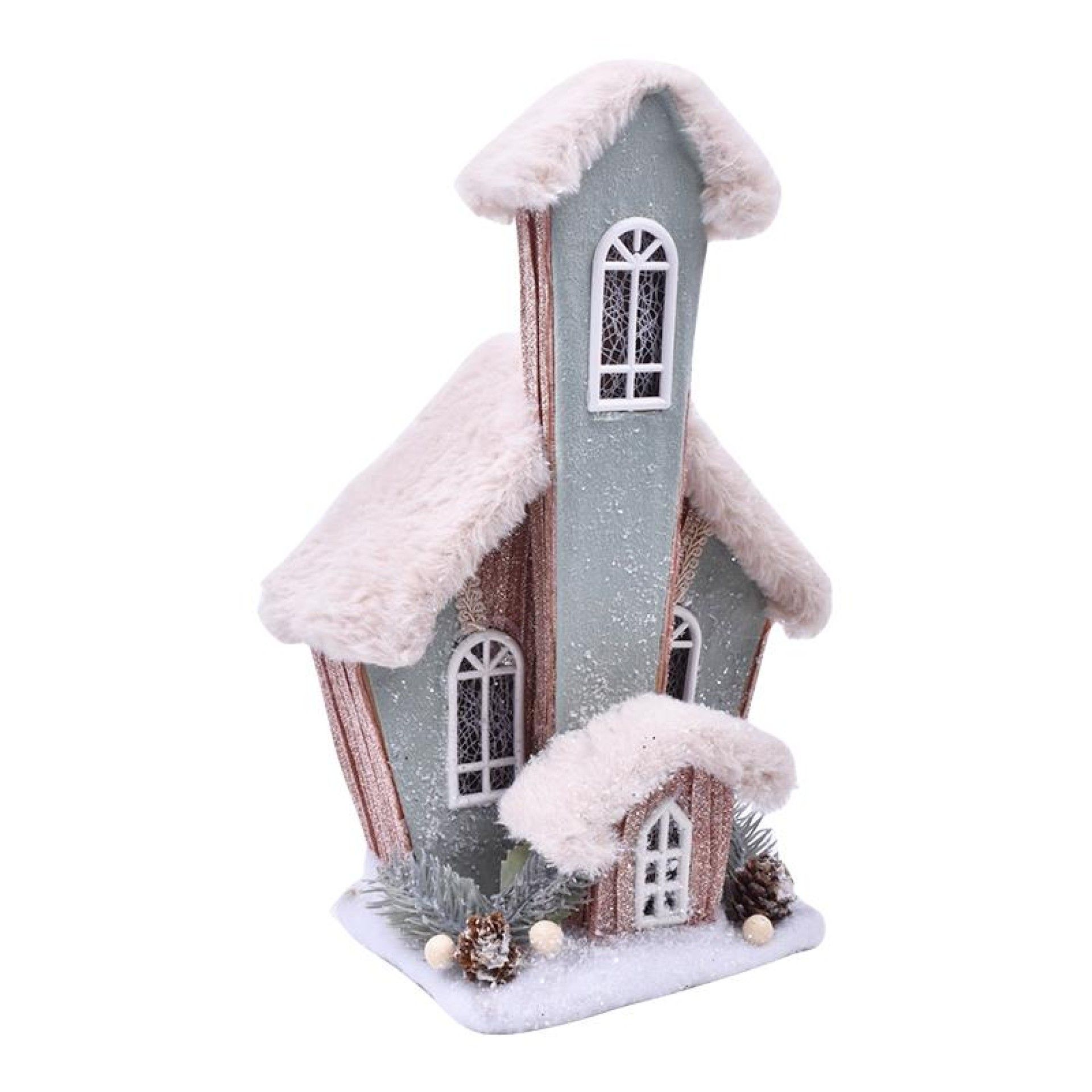 CASA DECORATIVA C/ LUZ 35 CM CASA DECORATIVA C/ LUZ 35 CM