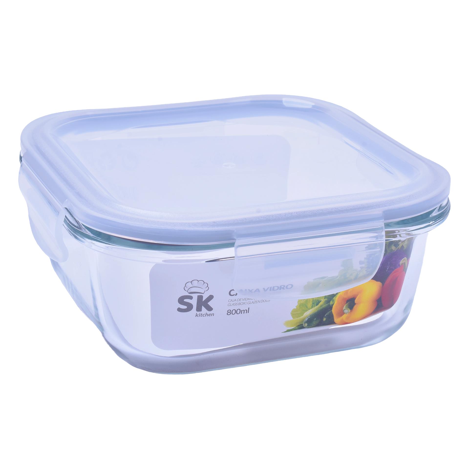 CAIXA VIDRO QUAD C/TP 800ML 319-07 CAIXA VIDRO QUAD C/TP 800ML 319-07