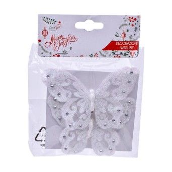 BORBOLETA NATAL 10CM 2UN BRC C/PINAS