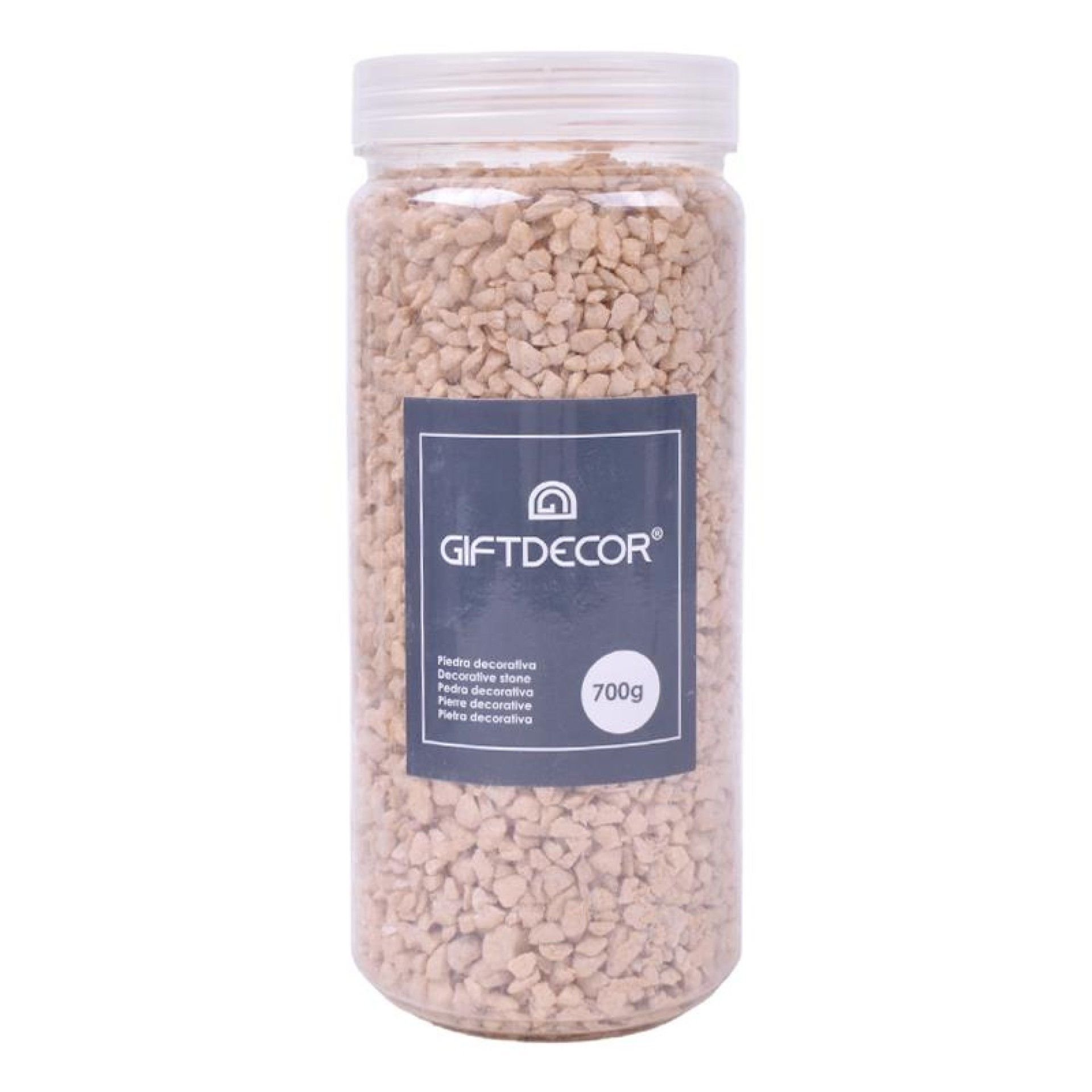 FRASCO PEDRAS DEC.MET BEGE 5MM 700GR 92499