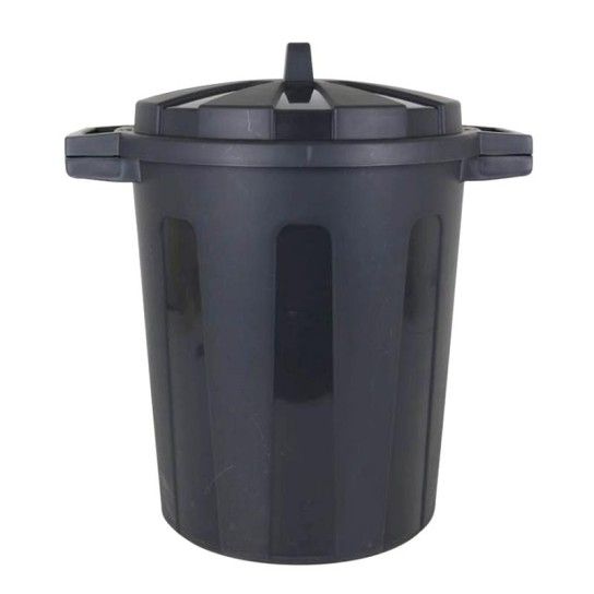 BALDE LIXO PLAST 50LT PRETO C/ TAMPA