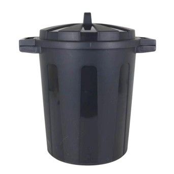BALDE LIXO PLAST 50LT PRETO C/ TAMPA