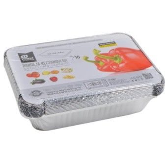 EMBALAGEM ALUMINIO C/TAMPA 21,9X15,8X3,8