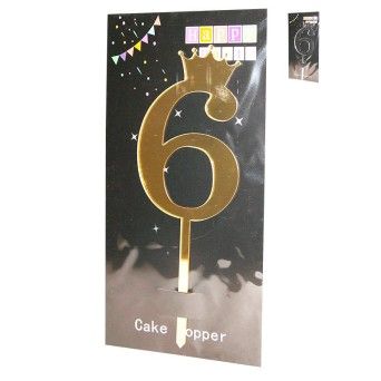DEC. BOLO N. 6 18,5 CM 1558-670-06 CX720