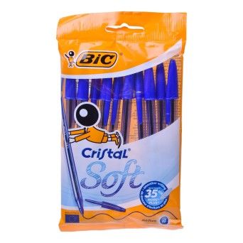 BIC CRISTAL SOFT PACK10 AZUL