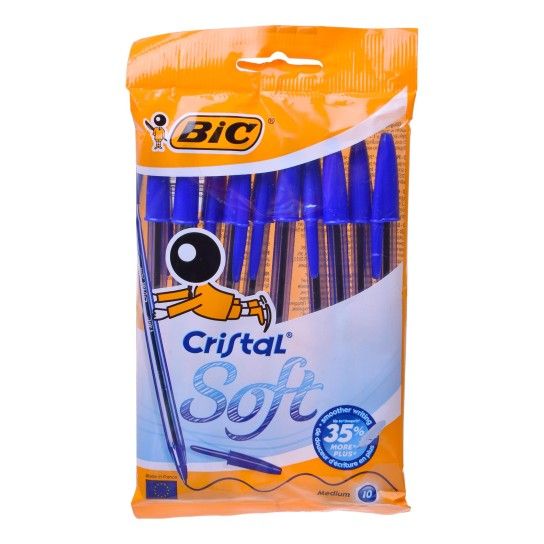 BIC CRISTAL SOFT PACK10 AZUL