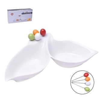 PRATO APERITIVO+PALITOS 4PCS 2956-031 CX16
