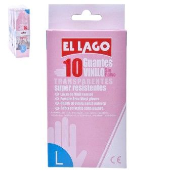 LUVAS VINIL 10UN GRD CX168