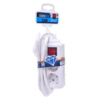 EXTENSAO 3M C/2 TOMADAS E INTERRUPTOR