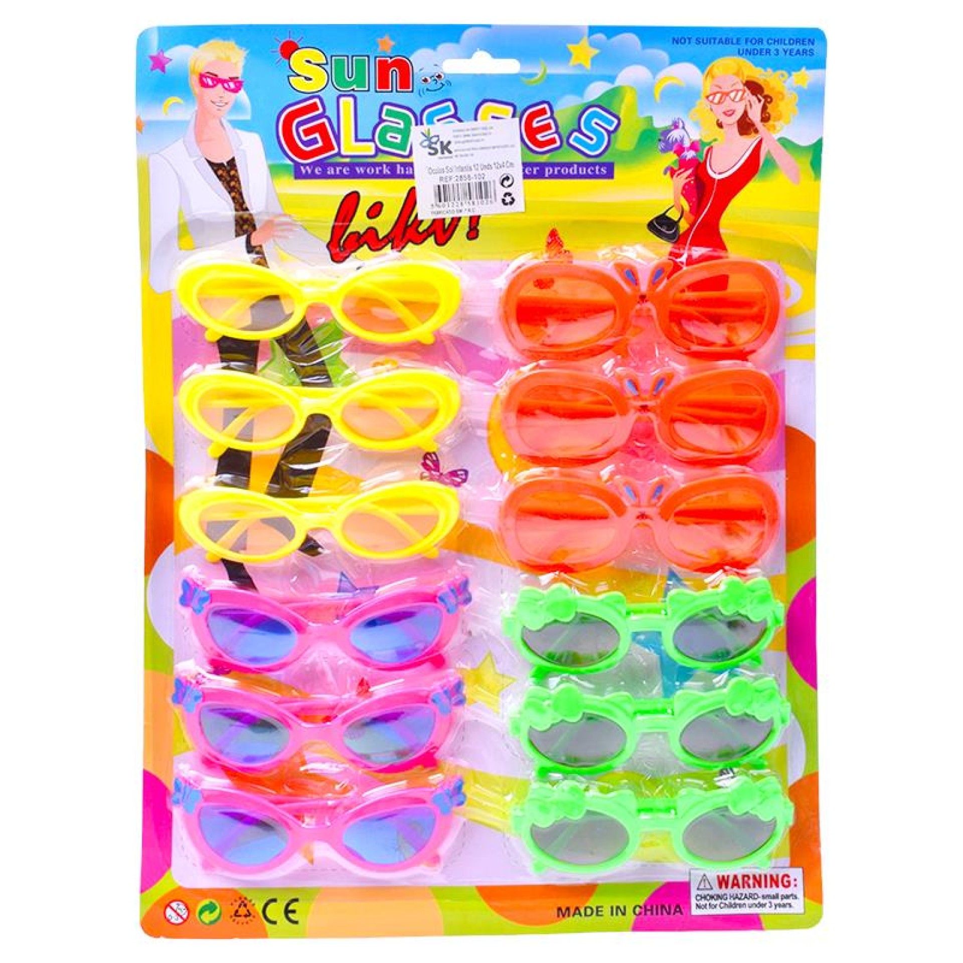 OCULOS SOL INF 12UN 12X4CM 2858-102 CX100 OCULOS SOL INF 12UN 12X4CM 2858-102 CX100